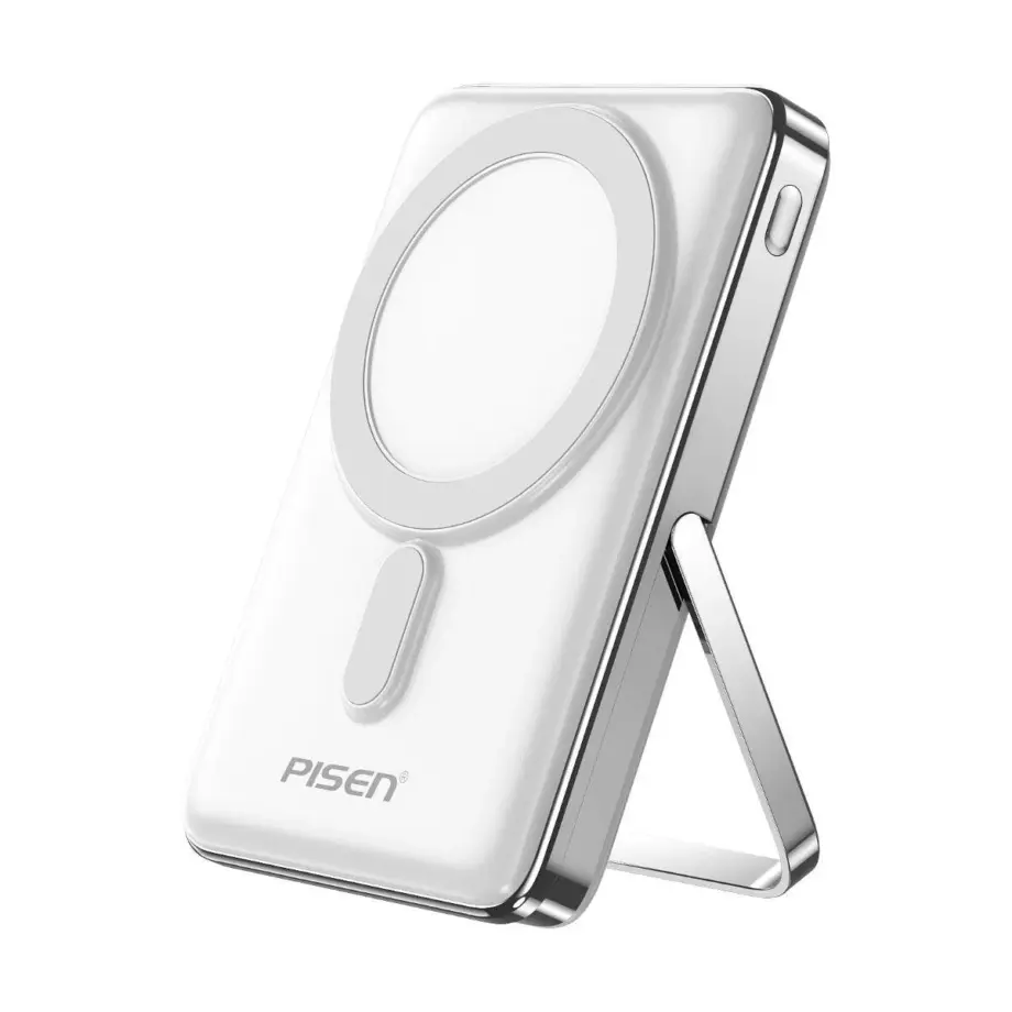 PISEN Quick - PowerMag Digital Magnetic 2 In 1 Power Bank（White）