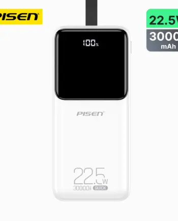 PISEN-Semi Mirror 22.5W 30000mAh Power Bank（White）